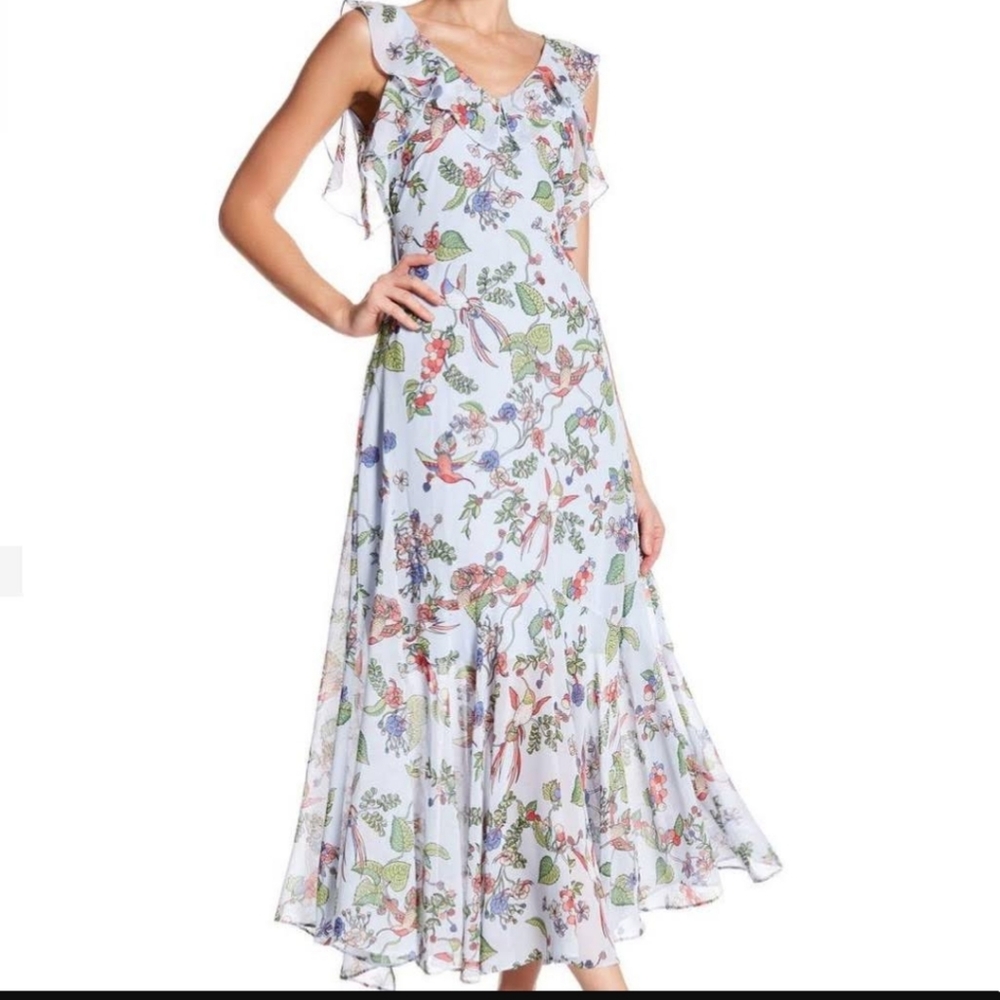 NANETTE LEPORE Hummingbird maxi Dress Women SIZE 12